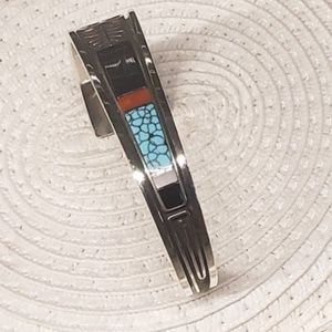 Albert Nells Channel Inlay Cuff Bracelet